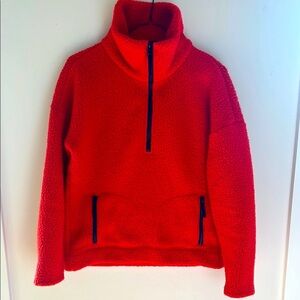 Cozy Red Fleece Pullover